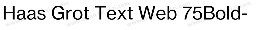 Haas Grot Text Web 75Bold字体转换